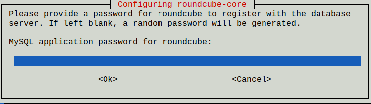 Debconf asking for the database password